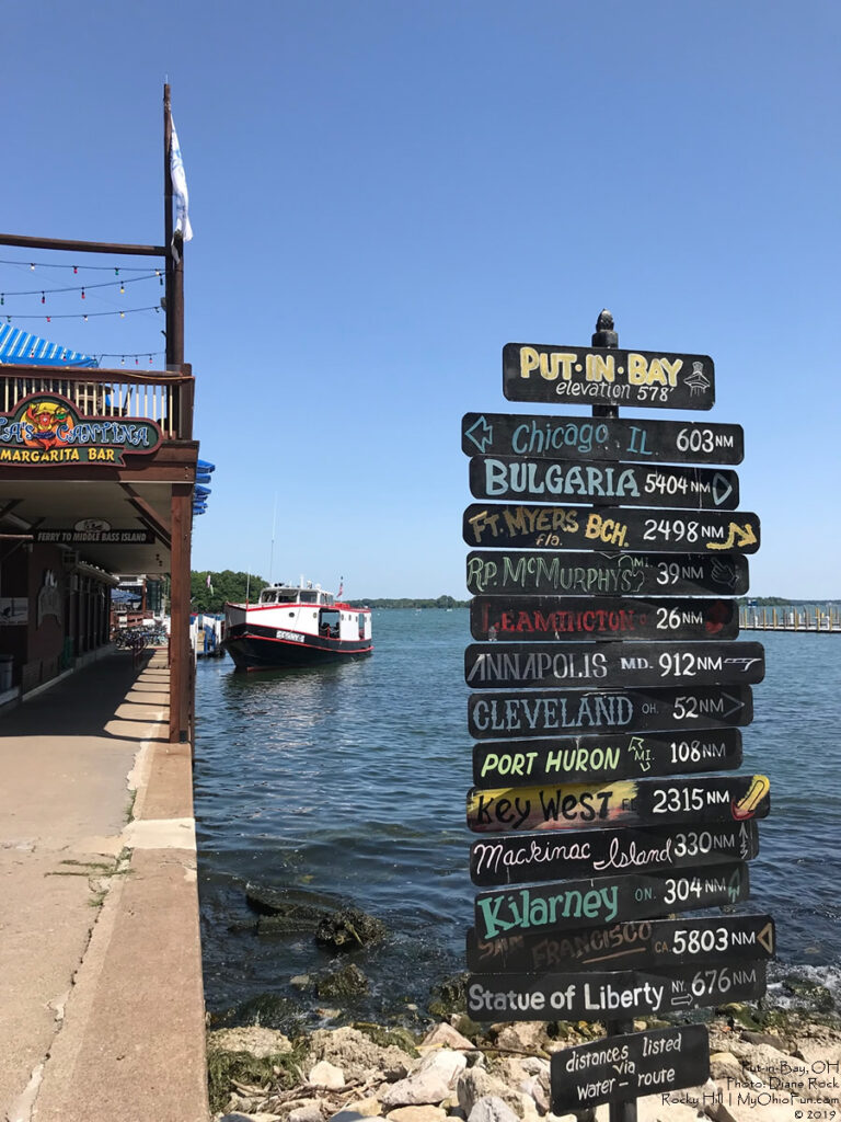 Put-in-Bay distance sign