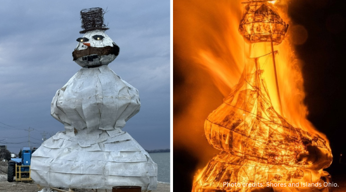 Burning Snowman 