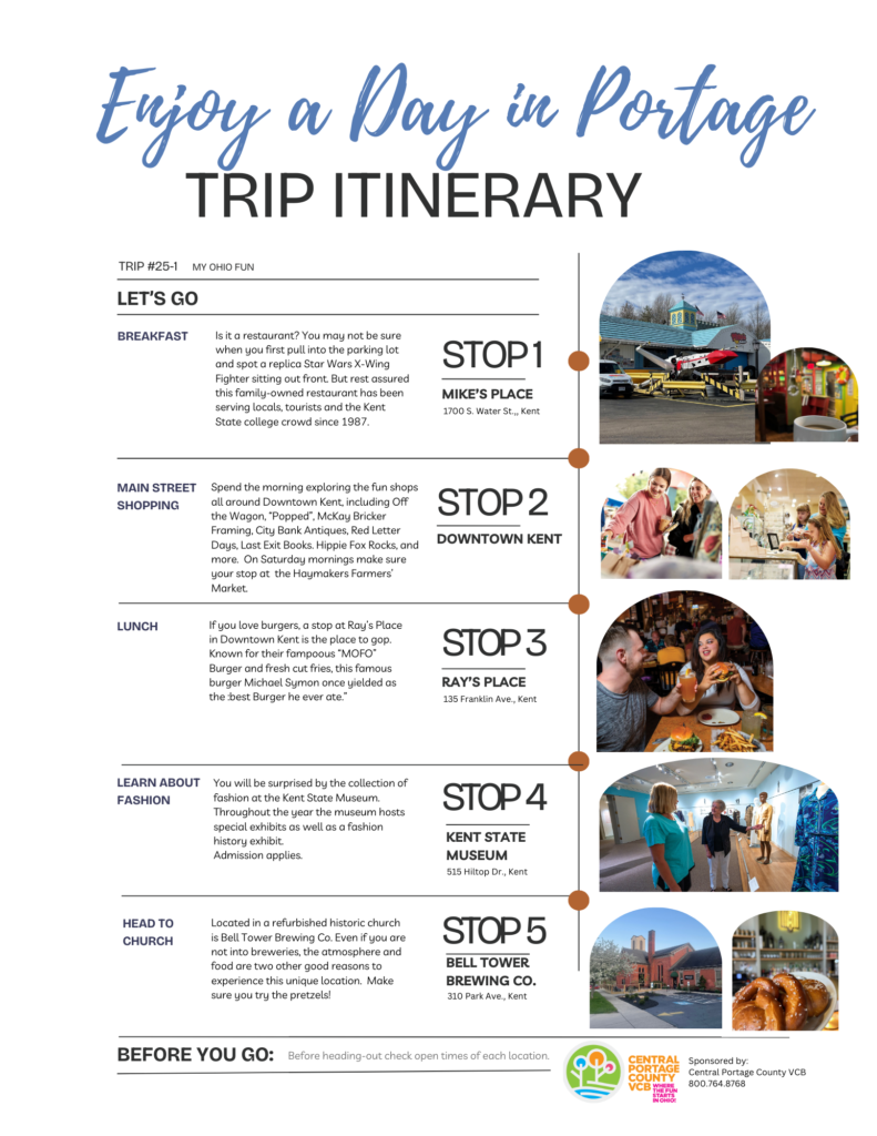 Portage County Ohio Trip Itinerary